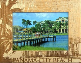 Panama City Beach Florida Laser Engraved Wood Picture Frame (3 x 5)  - £20.74 GBP