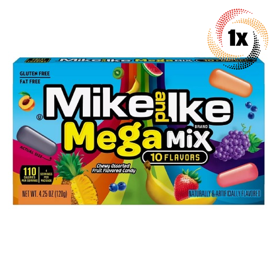 1x Pack | Mike &amp; Ike Mega Mix 10 Flavors Assorted Chewy Flavored Candy |... - $9.61