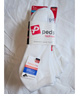 Peds Women&#39;s Low Cut Socks White 6 Pair Shoe Size 8-12 Cool Max Seamless... - $24.68 CAD