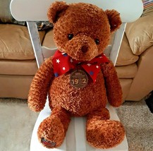 25&quot; Teddy Bear 100th Anniversary 2002 Gund Plush Brown Stuffed Animal - £23.81 GBP