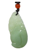 2&quot; Certified Hetian Nephrite Jade Wealth Toad and Gourd Hand Carved Pendants - £68.98 GBP