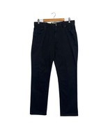 New ROWM Pants Mens 34x30 Black Straight Leg Chino Cotton Casual The Lodge - $37.89 CAD