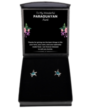 Earrings Present For Paraguayan Aunt - To My Wonderful Aunt - Jewelry Tu... - £39.27 GBP
