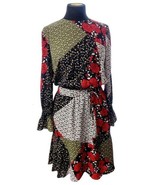 Libby Edelman Size L Patchwork Flower Medley Army Boho Floral Dress NWT $59 - $32.84 CAD