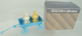 Vintage Avon The Spring Bunny Collection Ornament - Bunnies in a Wagon - $9.74