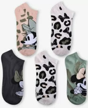 MINNIE MOUSE Disney Womens No Show Socks 5 Pair Pack PLANET SOX $15 - NWT - £4.29 GBP