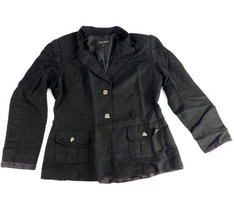 John Meyer Collection  Women&#39;s Blazer Jacket Size 10 Black Padded Shoulders - £6.94 GBP