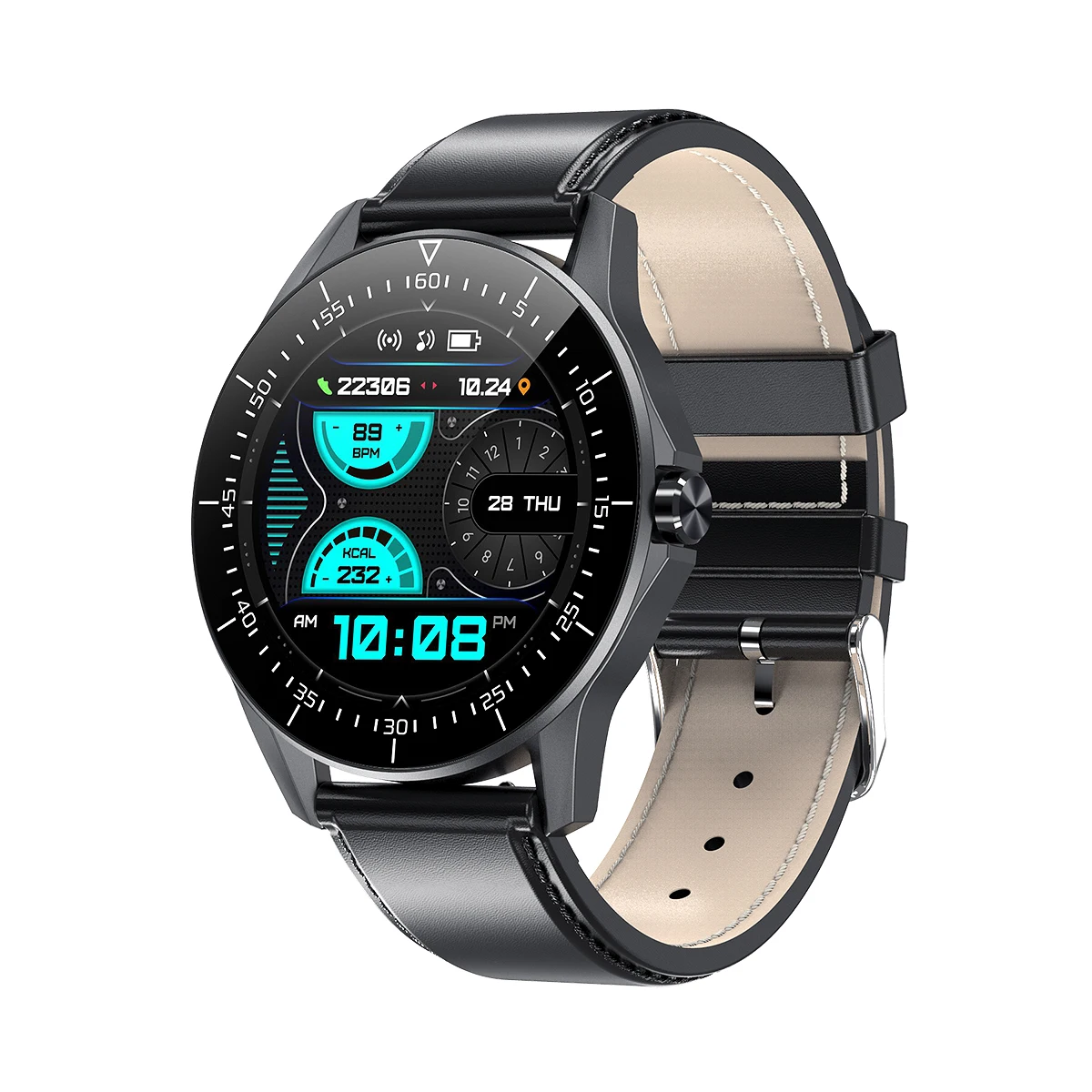 2021 Smart watch Women Men Round Heart Rate Monitor Waterproof  Fitness celet Sm - £152.95 GBP