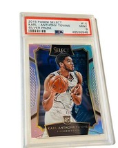 Karl Anthony Towns Rookie RC 2015 Select SILVER Prizm PSA 9 Timberwolves POP 36 - £1,190.72 GBP