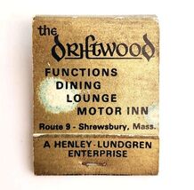 The Driftwood Motor Inn Vintage Matchbook Shrewsbury Matches Unstruck E19H - $19.99