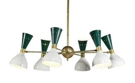 Mediados Siglo Estilo Latón Diábolo Sputnik Candelabro 6 Brazos Icónico Stilnovo - £291.32 GBP