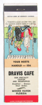 Dravis Cafe - Moore Haven, Florida Catfish Restaurant 20 Strike Matchbook Cover - £1.39 GBP