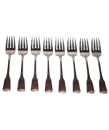 8 Oneida Cube American Colonial Stainless Steel Flatware Salad Forks 6 1/2" - $100.00