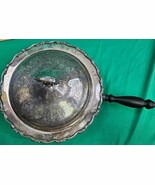 WM Rogers Silver Plate Warming Chafing Dish Wood Handle Large 13&quot; Diameter  - $630.29 MXN