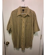 Arrow Mens Shirt XL 17-17.5 Wrinkle Free Plaid Short Sleeve Polyester Co... - £7.00 GBP
