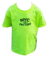 NYC Factory Neon Yellow Boys Girls T-Shirt Screen Printed New York City ... - $9.99