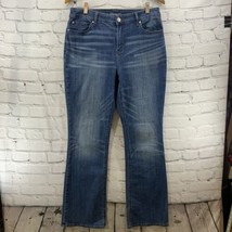 Chicos Blue Jeans Womens Sz 8R Dark Wash Bootcut  - $19.79