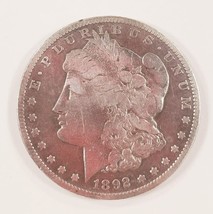 1892-S Argent Morgan Dollar En Bon État, VG En Usure, Vieux Nettoyage - £55.72 GBP