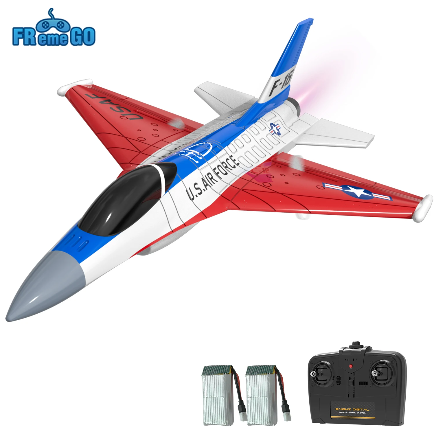 F16 Falcon 2.4G 2CH RC Plane Fixed Wing RC Fighter With Cool Lights Foam Toys - £63.45 GBP+