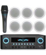 TPro 1000W Bluetooth Home System Receiver w/ USB + (Qty 6) 6.5&quot; In-Wall ... - €244,89 EUR
