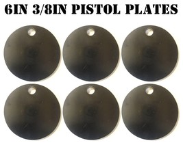 6&quot; NRA Pistol Shooting Targets - 3/8 Thk Steel Targets - 6pc. Metal Targ... - $64.99