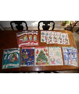 Lot of 15 Vintage 1990s Christmas Holiday Sheets Static Cling Window Nat... - $532.59 MXN