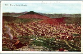 Aerial View Postcard Cripple Creek Colorado Postmarked 1925 - £10.51 GBP