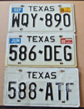 Your Choice From 3 1980s Texas Collectible Expired License Plates Barn Finds - £14.10 GBP