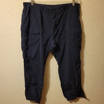 Vintage 70s LL Bean Elastic stretching Men&#39;s Navy Blue Cargo Pants Size XL - £22.91 GBP