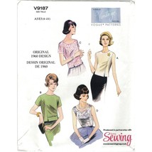 Vogue 9187 Vintage Model Pattern 1960 Reissue Shell Top Misses Size 6 - 22 Uncut - £15.57 GBP