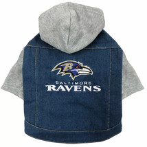 Pets First Baltimore Ravens Denim Hoodie for Dogs, Small - £23.42 GBP