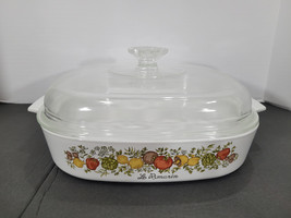 Vintage Corning Ware Spice of Life Le Romarin Casserole Dish A-10-B Pyre... - £22.08 GBP