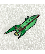 Futurama Planet Express Spaceship Rocket Ship Enamel Lapel Hat Pin Twin ... - $10.65