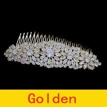 High quality zirconia girl headdress wedding hair accessories bride hair comb bi - £42.27 GBP