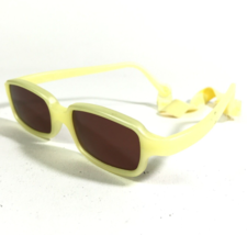Miraflex Sunglasses NEW BABY 2 Yellow Rectangular Frames with Brown Lens... - £51.35 GBP