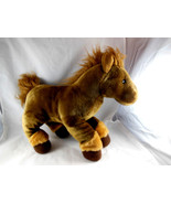 RUSS BERRIE Brown Pony HORSE Plush Stuffed Animal Very SOFT 16&quot; Vintage - £11.96 GBP