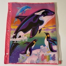 Vintage Lisa Frank Max Splash Whale Dolphin Penguins 5 Ring Pencil Pouch... - $44.99