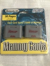 Nintendo 64  2pack 256K Memory Cards New Sealed NB5025 - $422.00 MXN