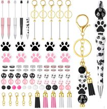 10 Set Beadable Pens and Beadable Keychain with Tassels, Lobster Clasps,... - $15.99