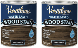 381118-2PK Water Based Wood Stain, Quart, Espresso, 2 Pack - £22.35 GBP