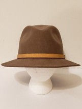 Dorfman Pacific Fedora Hat 100% Wool Felt RN 31905 Sz Medium Mens Brown  - $34.95