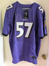 Nike On Field CJ Mosley Baltimore Ravens Purple Stitched Jersey #57 Size 56 NWD - £31.38 GBP