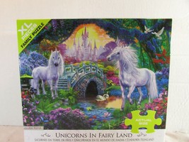 300 Pc Jigsaw Puzzle  LARGE PIECES UNICORNS IN FAIRY LAND - £14.42 GBP