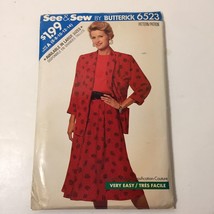 See &amp; Sew 6523 Size 6-14 Misses&#39; Jacket Top Skirt - £10.10 GBP