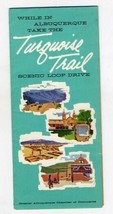 Turquoise Trail Scenic Loop Drive Brochure Albuquerque New Mexico 1950&#39;s - £19.75 GBP