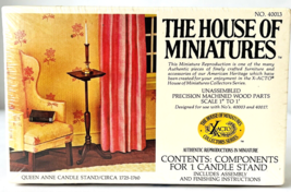 House of Miniatures 1977 Kit #40013 1:12 Queen Anne Candle Stand Circa 1725-1760 - $9.74