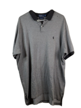 Ralph Lauren Polo Shirt Mens Size XL Black White Chevron Short Sleeve Pullover - £7.20 GBP