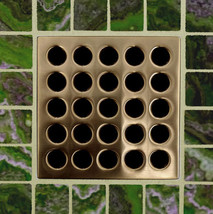 Square Shower Drain Brushed Bronze PVD - £34.35 GBP
