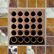 Square Shower Drain Polished Copper PVD - £33.92 GBP