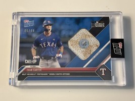5/49 Evan Carter RC 2023 MLB Topps NOW - World Series Game Base Relic Card #1073 - £366.10 GBP